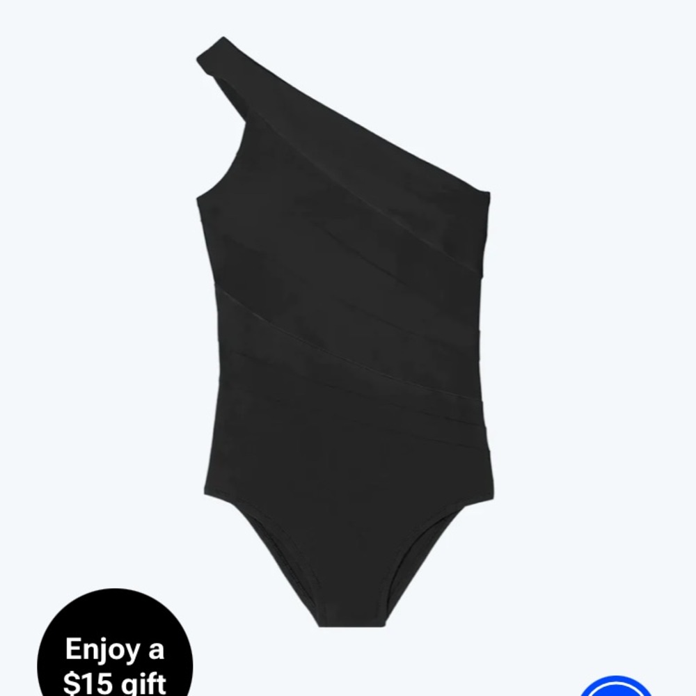 Summersalt the Sidestroke Black Swimwear one piece